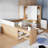 Wooden Platform Bed with 6 Drawers, Shelves, desk and Wardrobe-117975385