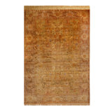 Silk Oriental Area Rug in Brown