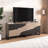70" TV Stand with Power Outlet, Black Large TV Stands for 75 Inch TV, Entertainment Center with Storage and Adjustable Shelf
