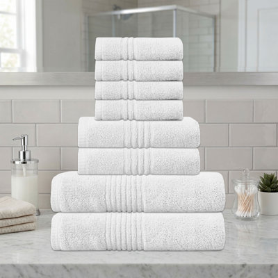 Ensemble de serviettes de bain 100% coton Phoebe Home , Blanc