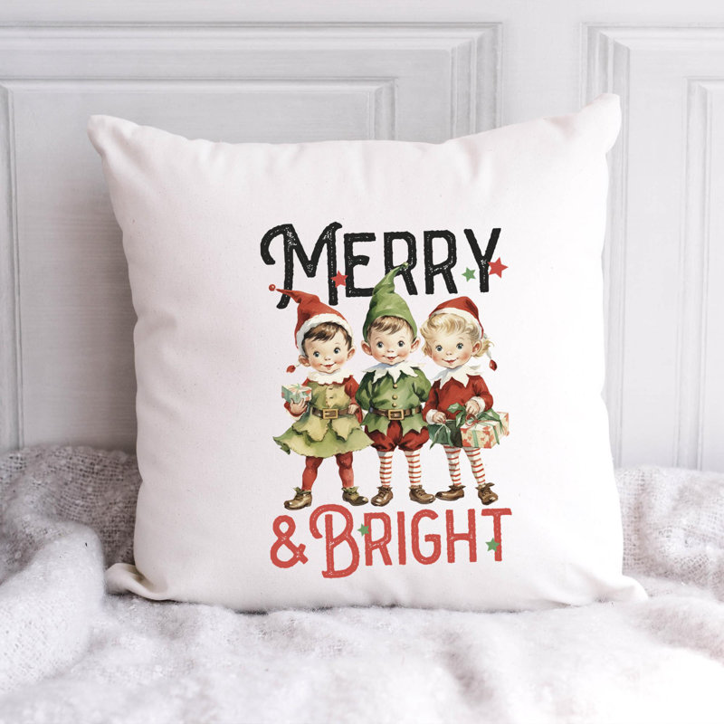 Christmas_20 Polyester/Polyester Blend Reversible Throw Pillow, 20" x 20"
