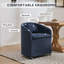 059-Ensemble de 1 fauteuil de salle à manger en chenille avec coussin de dossier et roues universelles