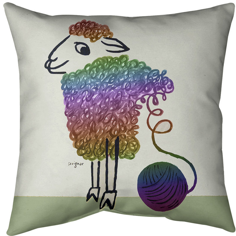 Oreiller en laine pour affiche, Bourre en polyester, Arc-en-ciel, Polyester sergé