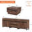 Modern TV Stand And Coffee Table Set Of 2, TV Stand For Tvs Up To 110 Inch,Entertainment Centre With Metal Base, Square Centre Table With Tempered Glass And 4 Storage Drawers For Living Room