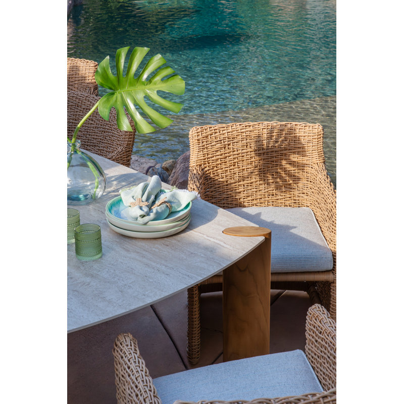 Margaritaville Somerset Square Dining Table, 29.53" H x 44.09" W x 44.09" D