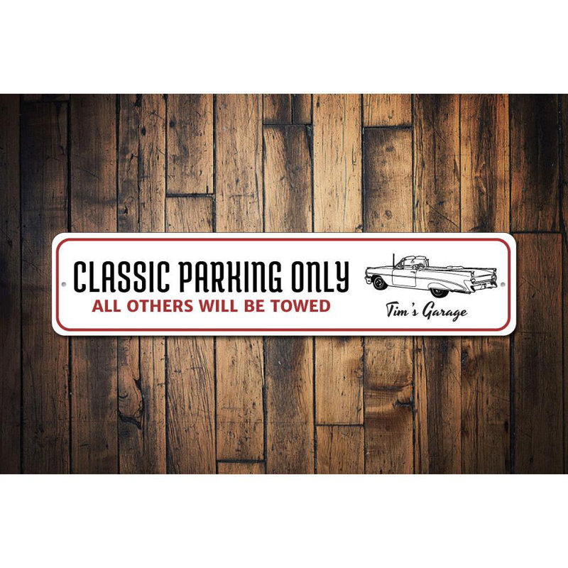 Enseigne en aluminium Classic Classic, H 4 po x l 18 po x P 0,04 po