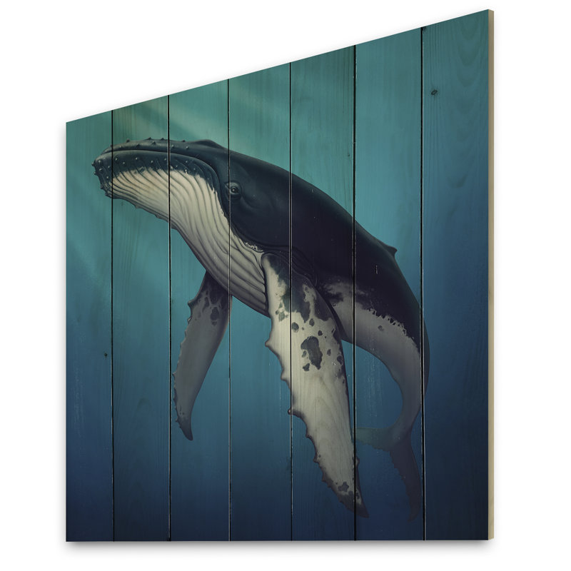 Baleine dans l'océan II Baleine dans l'océan II - impression sur, H 16 po x l 16 po x P 1 po