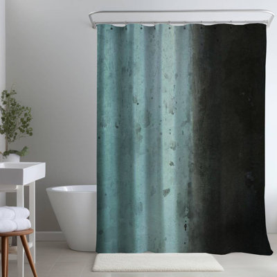 Twilight Black Abstract – Stylish Bathroom – Polyester Shower Curtain, Dye Sublimation Print, 71" W × 74" L