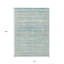 Tapis bleu sarcelle lavable à rayures 10 pi x 14 pi bleu sarcelle