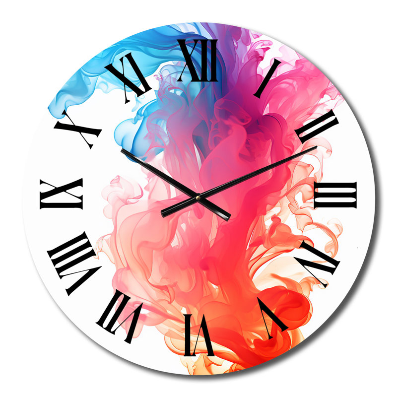 Horloge murale en métal encre liquide II, Moyenne