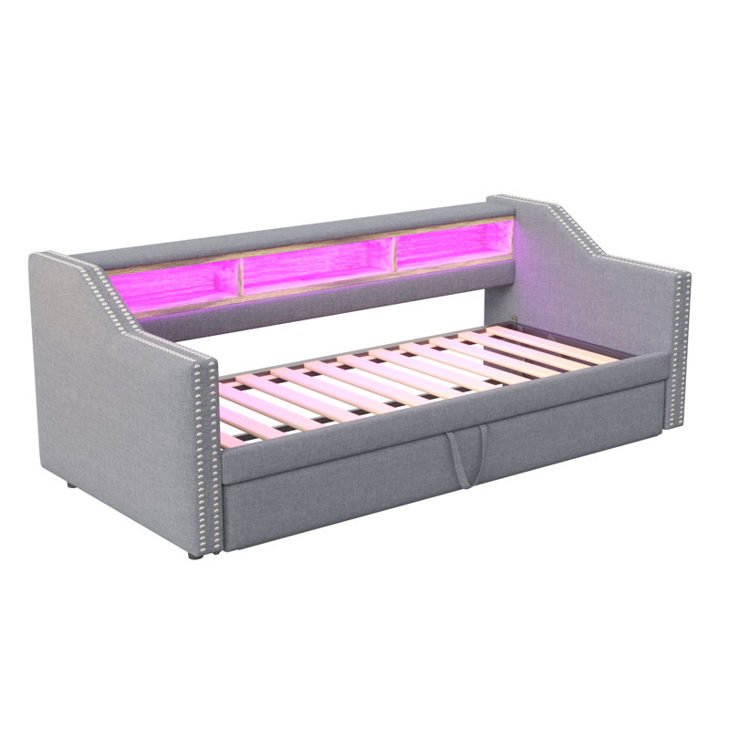 Buker Upholstered Daybed, Grey