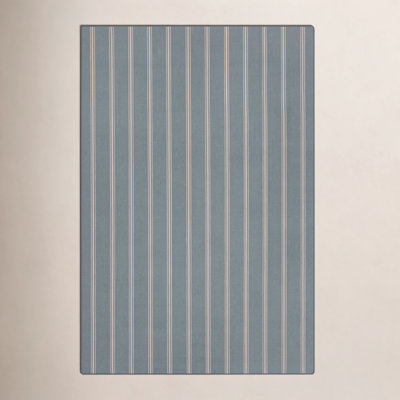 Striped Area Rug in Gray/Beige