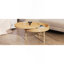 Table basse ronde moderne avec plateau rotatif en bois avec rangement et pieds en métal-404358673