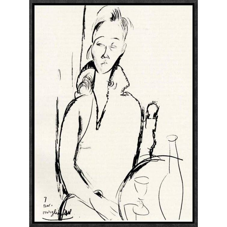 Global Gallery Lunia Czechowska Framed On Canvas by Amedeo Modigliani Print