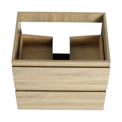 24" Bathroom Vanity, Wall Mounted, Oak, Cabinet Vanity Cabinet, , Oak Finish