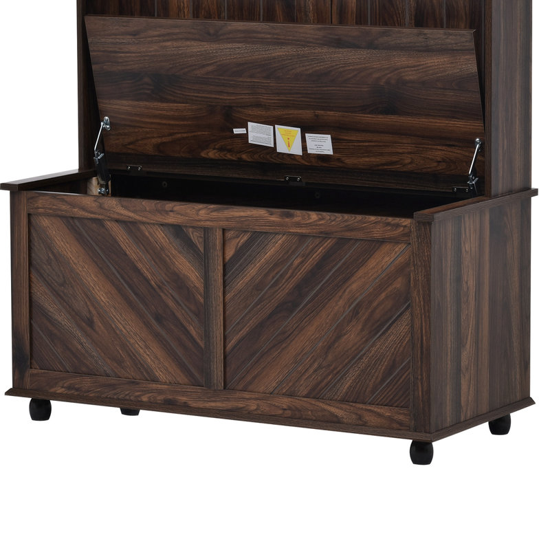Banc de rangement pour chaussures 2 paires, Brun