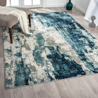 Tapis bleu clair / gris Elkmont