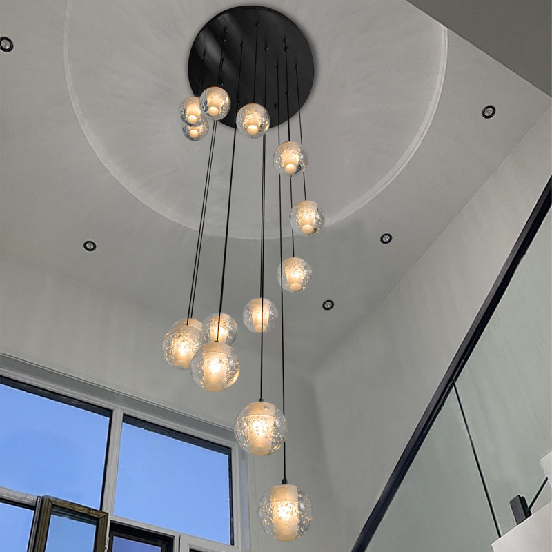 Luminaire suspendu pour vestibule 14 lumières Vrai