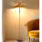 Kisean 68'' Natural Rattan Wicker, 2-Light Floor Lamp with Marble Base