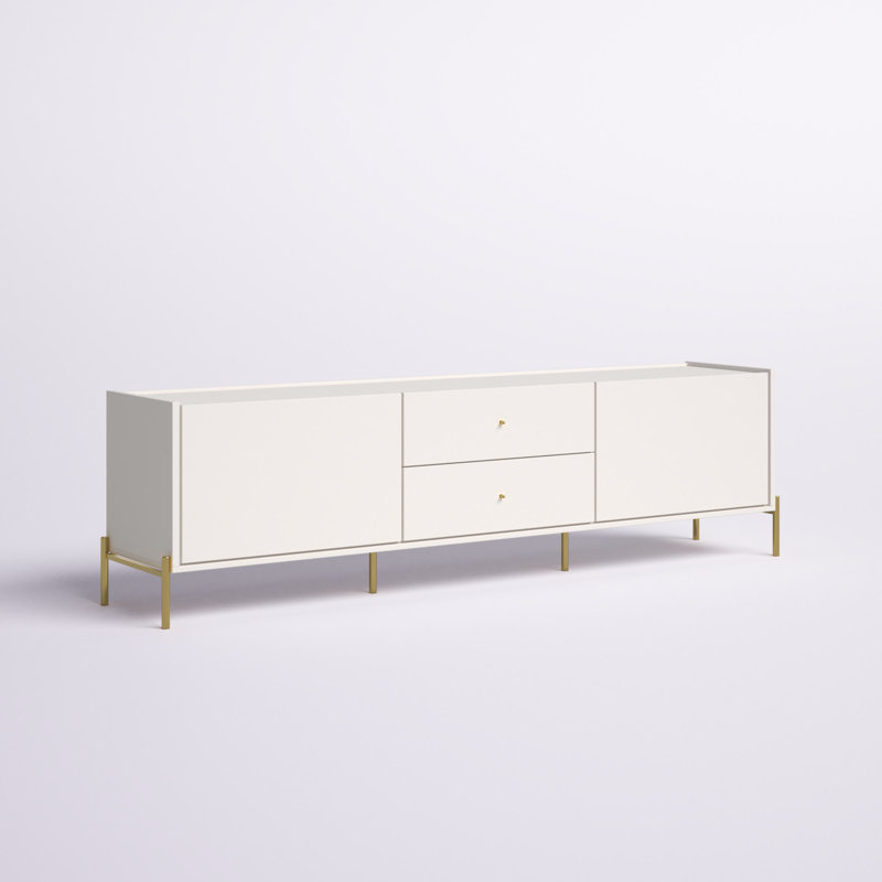 Gunay TV Stand for TVs up to 75", Off White, 86.69" W