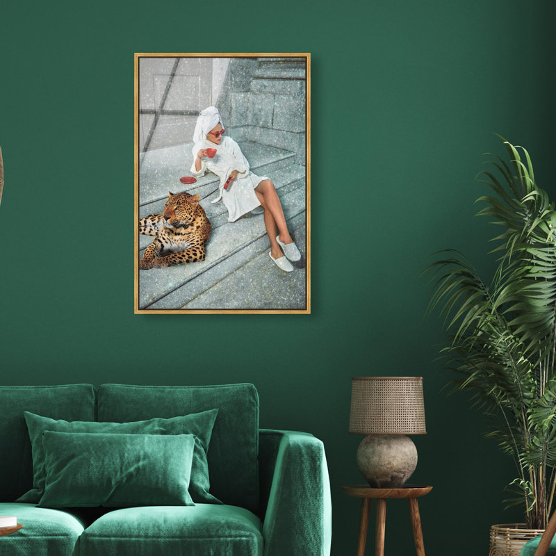 Oliver Gal Dawn Espresso Proclamation Fashion & Animals - Framed Acrylic Glass Wall Art, 36" H x 24" W, Gold
