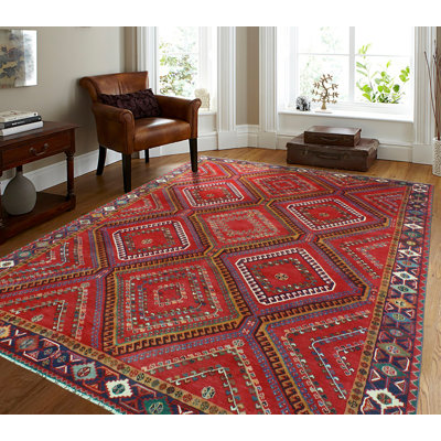 Khylar Distressed Kashan Red Rug