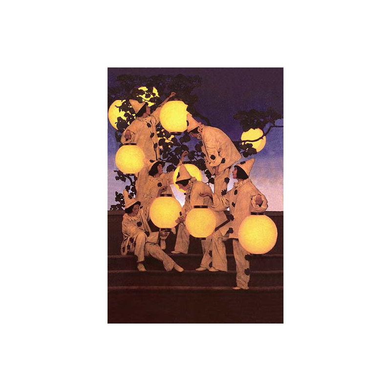 Impression d’art graphique « the lantern porteurs » par maxfield parrish
