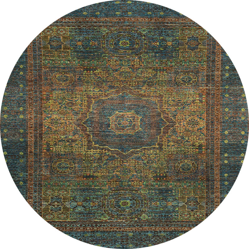 Tapis abstrait moderne 2344, Rond 7 pi