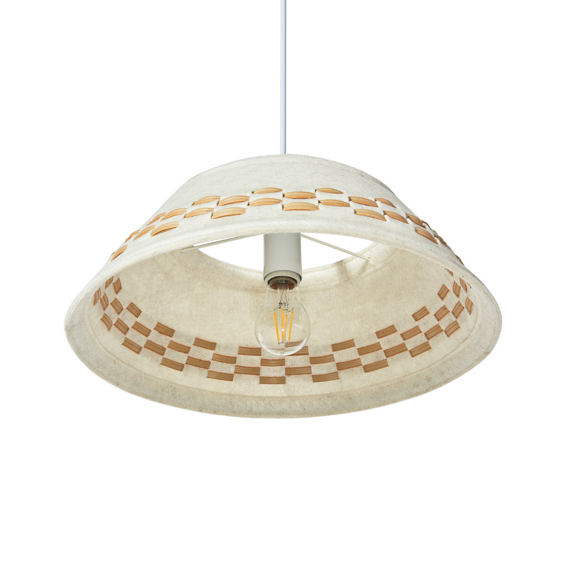 Luminaire suspendu avec abat-jour en tissu de 16 pouces Ampoule non incluse