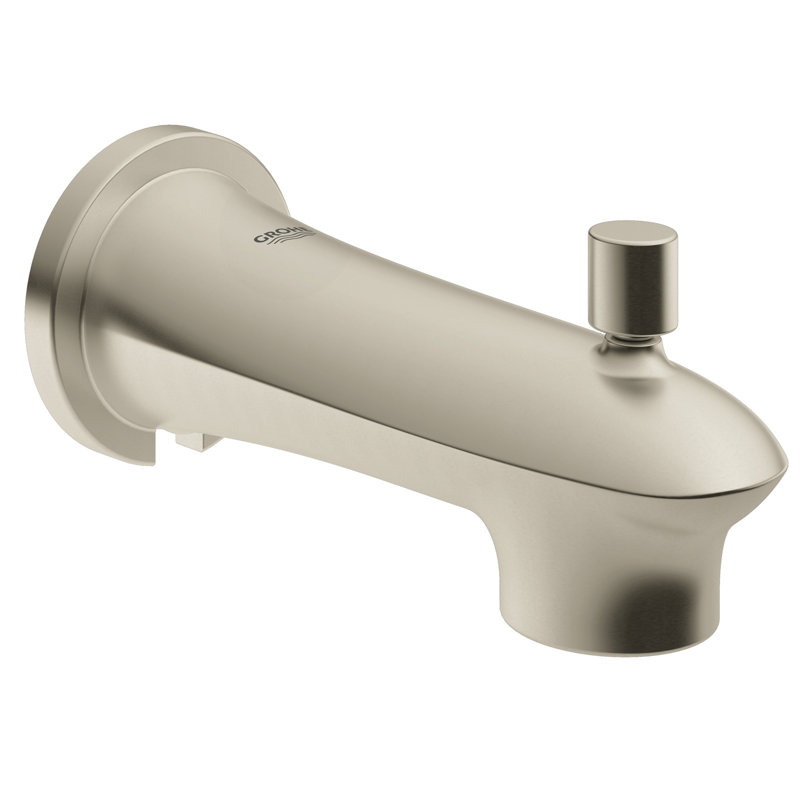 Garniture de bec de baignoire mural Eurostyle avec inverseur, Nickel brossé