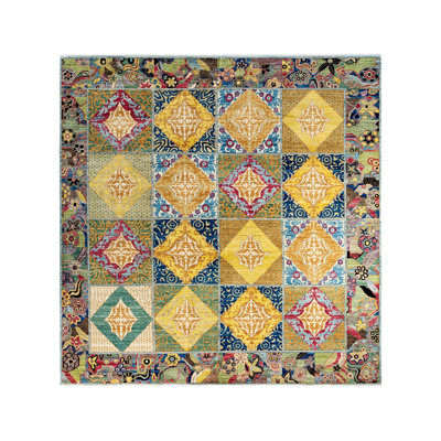 Kirst One-of-a-Kind 8' 1" X 8' 2" New Age Wool Area Rug Multicolor