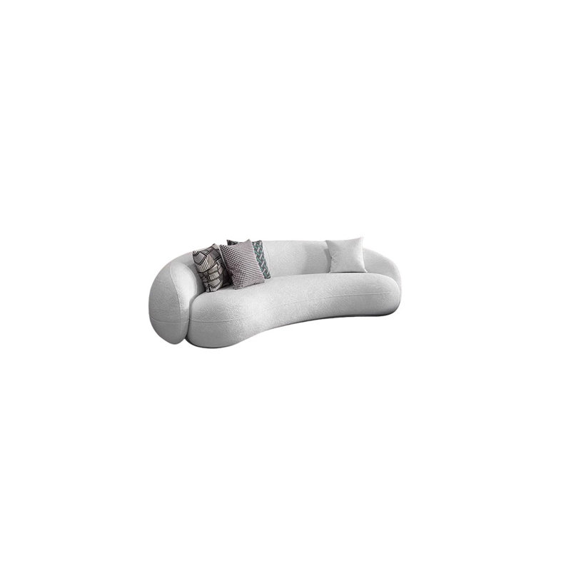 Canapé demi-cercle, 4, Gris beige, H 24,8 po x l 94,49 po x P 35,43 po