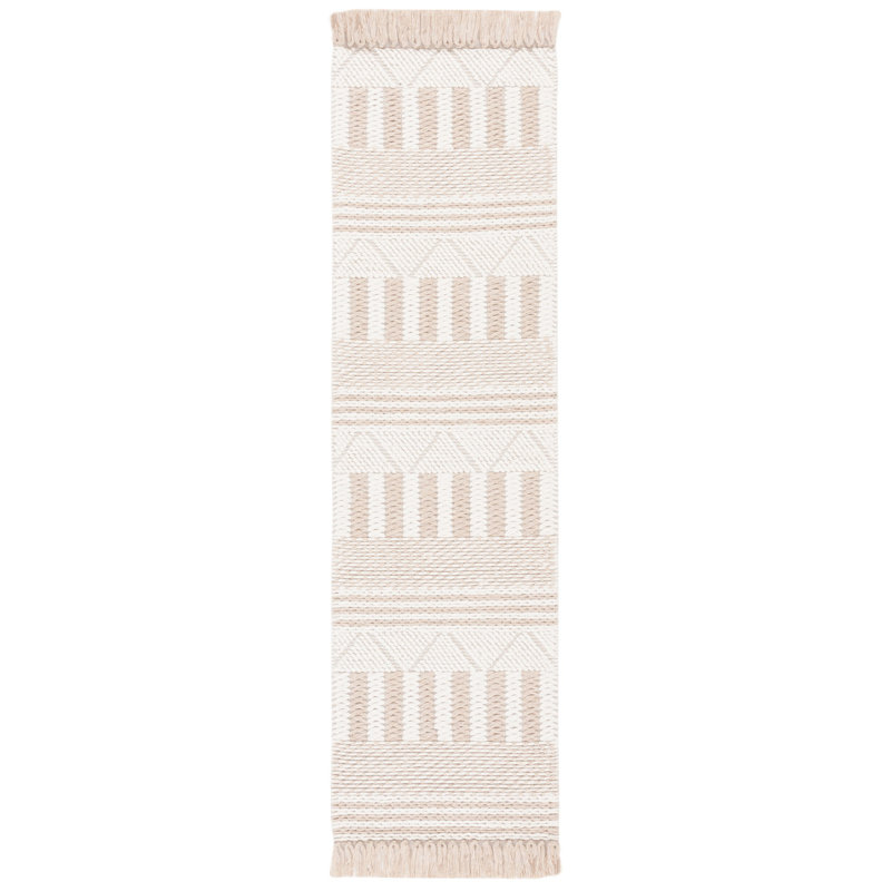 Jdyn Hand Woven Wool Geometric Rug, Runner 2'3" x 8'