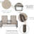 Outdoor Glider Bench With Table - Metal Frame Patio Brown. Double Gliding Relax, Breathable Fabric Chairs, Steel Garden Center , Brown Delight, For And Porch