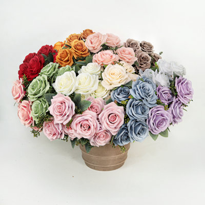 Bouquet de tiges de roses artificielles