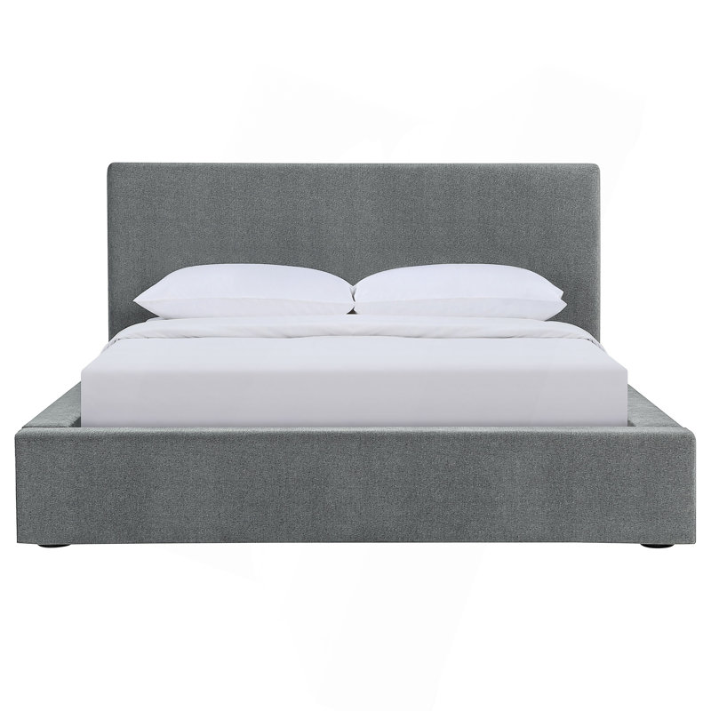Weselyn Graphite Upholstered Platform Bed