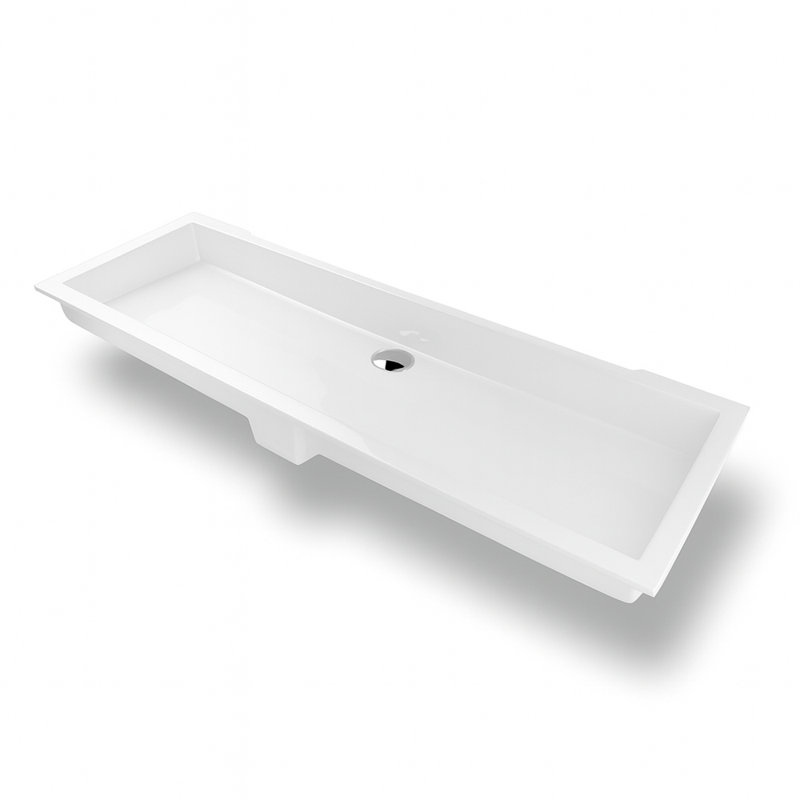 Kubista 47.75'' L Bathroom Sink, Gloss White