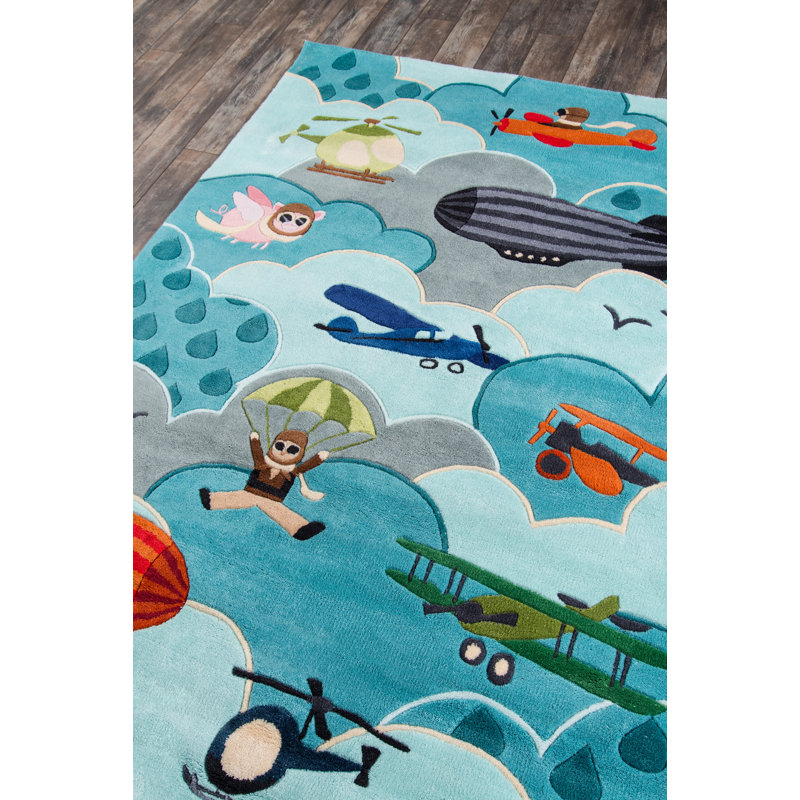 Zoomie Kids LMOJULMJ10SKY Zoomie Kids Trosa, Rectangle 3 pi x 5 pi