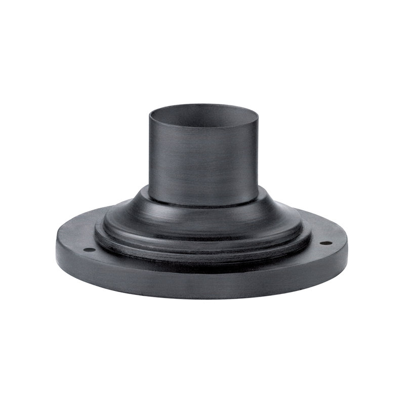 Support rond pour pilier, Zinc patiné