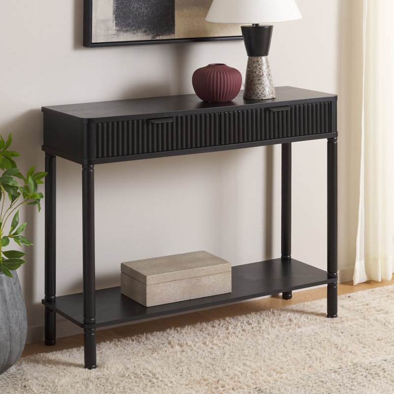 Remo 2 Drawer Console, Matte Black