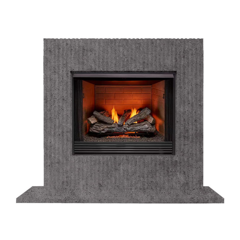 Helen Fireplace Surround, Gray Smooth