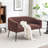 Upholstered Faux Fur Loveseat-1108305445-1108305451