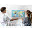Wall Mounted cork board with print wall art notice boards home office bulletin board ideas Vintage world map