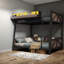 Lits avec rangement, lit superposé simple en bois aggloméré pour petites pièces