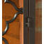 Grand écran de foyer géométrique avec portes-24734953-24734950