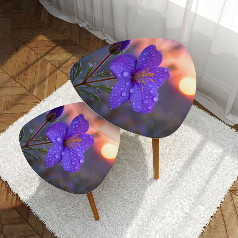 Ensemble de 2 tables basses gigognes Triangle
