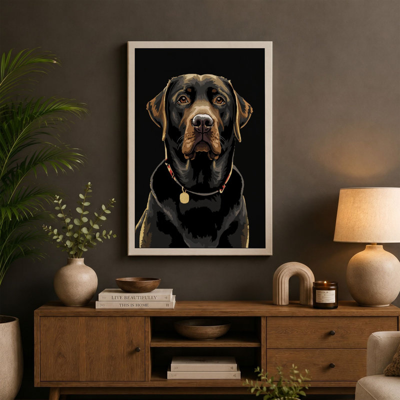 Noble Companion Modern - Wrapped Canvas, 30x20 - 76.2 x 50.8 cm, Black Border