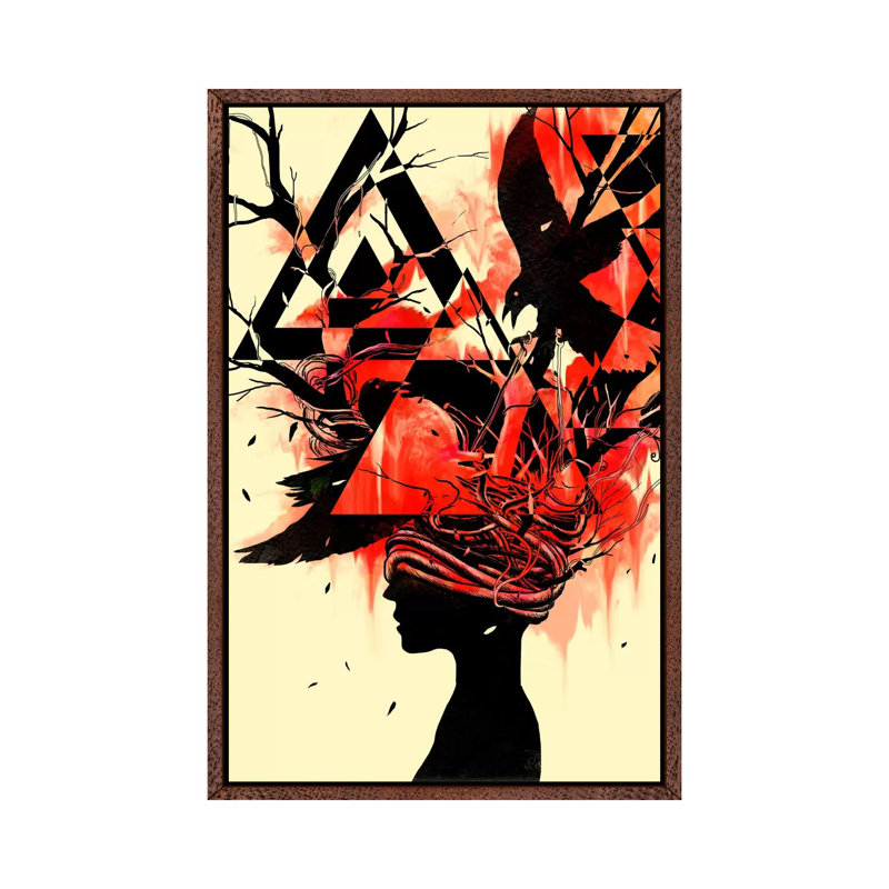 Mindless by Nicebleed - Print on Canvas, Classic Brown Wood Framed, 152.4cm H x 101.6cm W x 3.81cm D