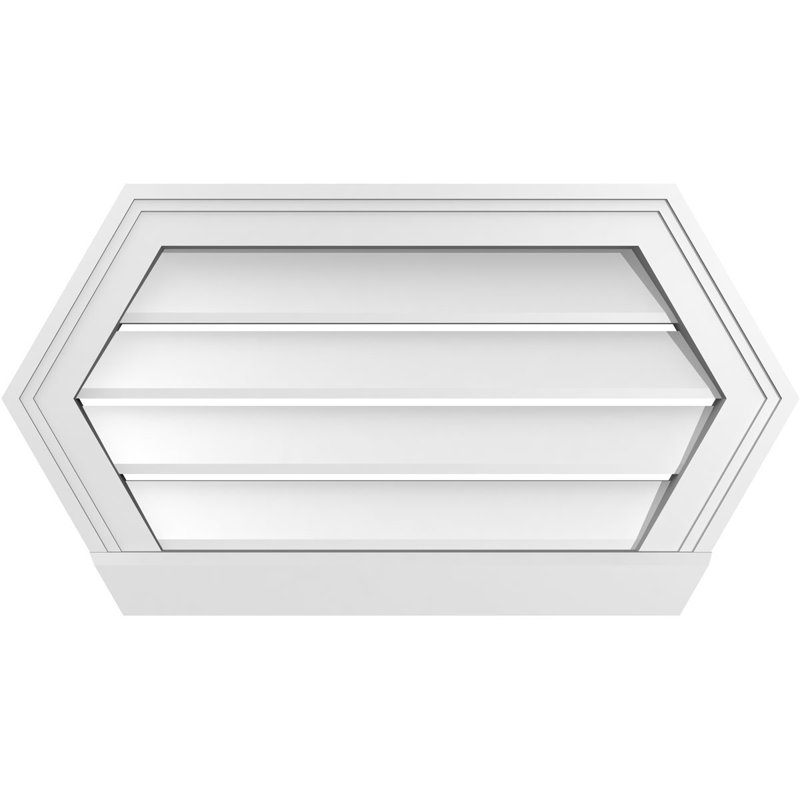 Évent horizontal fonctionnel à pignon en uréthane à surface horizontale Signature, H 14 po x l 26 po x P 2 po