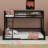 Metal Twin XL Over Queen Bunk Bed With With Ladder And Safety Guardrails-1079065072